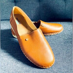 Andrea Flat Moccasins Brown Leather Loafers